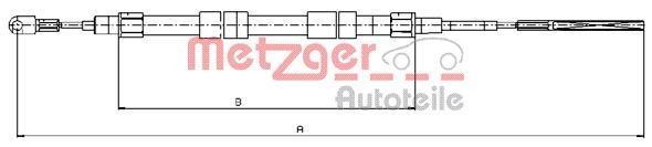 Original METZGER Brake cable 10.4156 for BMW X1