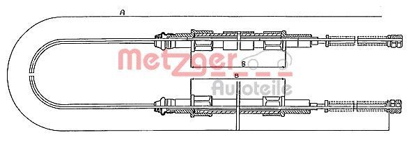Great value for money - METZGER Hand brake cable 10.713