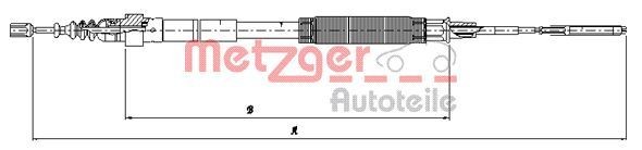 METZGER 10.7481 Hand brake cable 357609721C