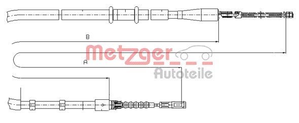 Great value for money - METZGER Hand brake cable 10.7503