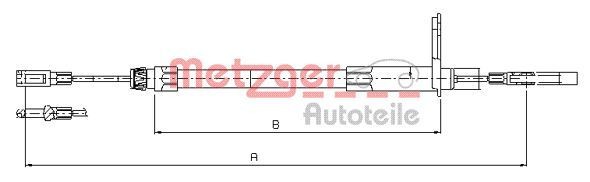 METZGER 109432 Brake cable Mercedes A208 CLK 430 279 hp Petrol 2001 price
