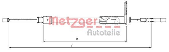 METZGER 10.9435 Hand brake cable A20 342 00 385