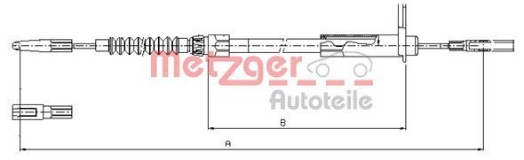 METZGER 10.9456 Mercedes-Benz S-Class 2005 Parking brake cable