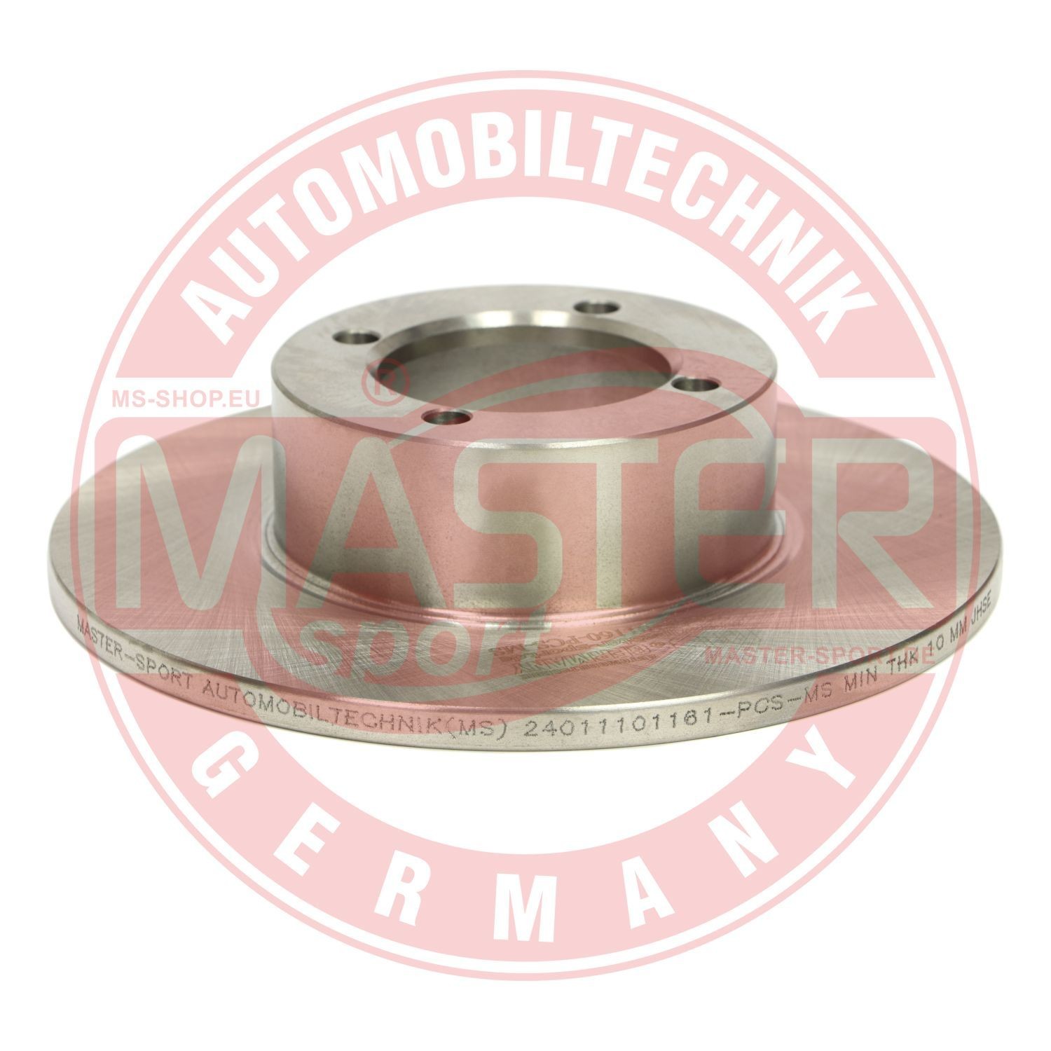 211101161 Disco freno MASTER-SPORT Assale anteriore, 238x11mm, 4x92, pieno - 24011101160-PCS-MS
