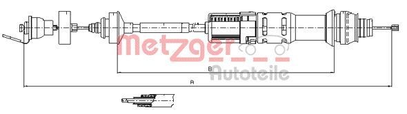 METZGER 11.2198 Clutch Cable 2150 AH