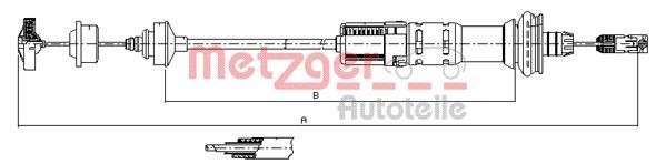113041 METZGER Länge: 660/330mm, Nachstellung: mit automatischer Nachstellung, COFLE Seilzug, Kupplungsbetätigung 11.3048 günstig kaufen