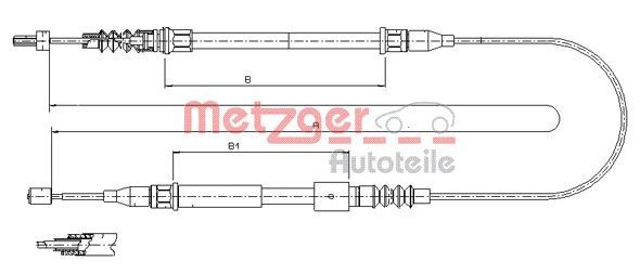 Original 11.5769 METZGER Handbrake kit OPEL