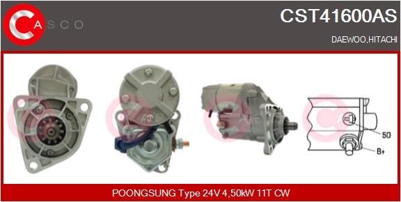 CASCO CST41600AS Starter motor 65.26201-7044