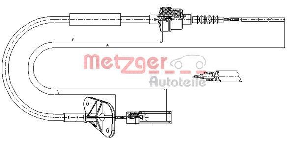 METZGER 12.7201 Clutch Cable COFLE