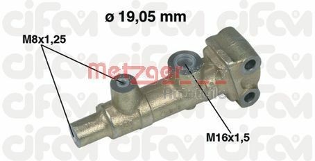 METZGER Piston Ø: 19,1 mm, CIFAM Master cylinder 202-037 buy