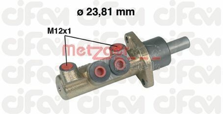 METZGER 202-311 Brake master cylinder Piston Ø: 23,8 mm, CIFAM, for vehicles with ABS