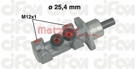 METZGER 202-451 Brake master cylinder Piston Ø: 25,4 mm, CIFAM