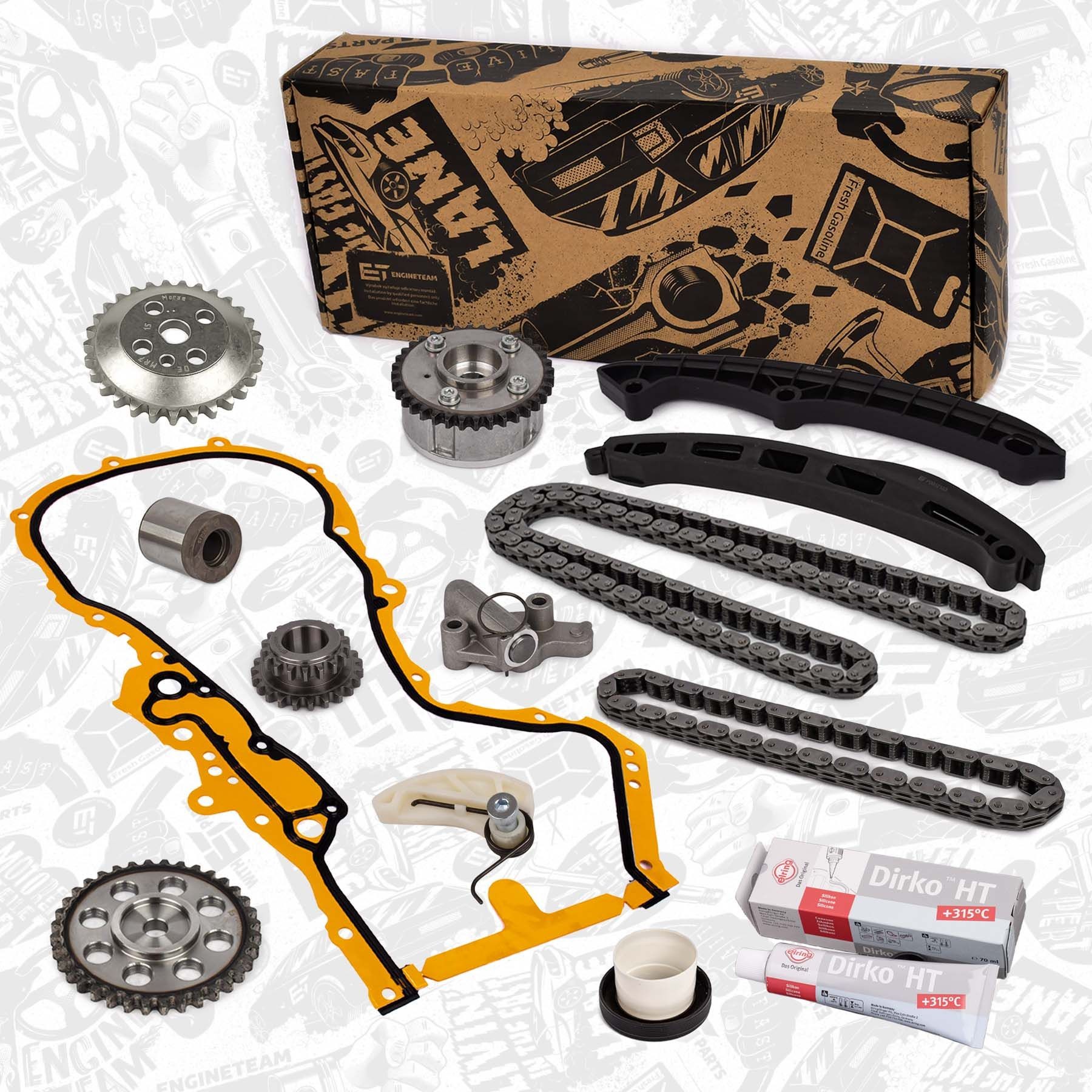 ET ENGINETEAM with gaskets/seals, with oil pump chain, with gears, Silent Chain Timing chain set RS0049VR6 buy