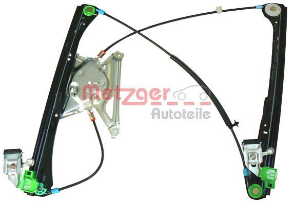 METZGER 2160028 Window regulator Left Front, Operating Mode: Electric, without electric motor