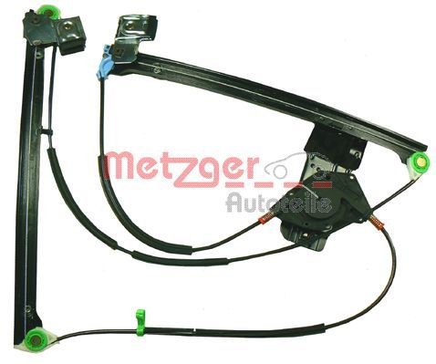 METZGER 2160048 Window regulator Left Front, Operating Mode: Electric, without electric motor