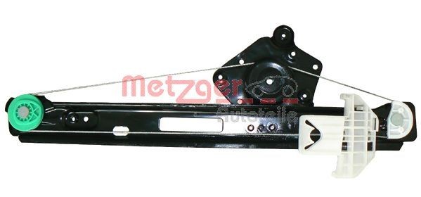 METZGER 2160069 Window regulator Right Rear, Operating Mode: Electric, without electric motor