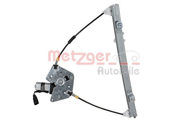 METZGER 2160137 Window regulator Right Front, Operating Mode: Electric, with electric motor