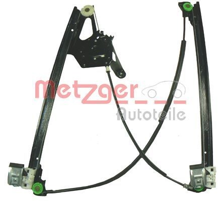 METZGER 2160143 Window regulator Left Front, Operating Mode: Electric, without electric motor, with comfort function