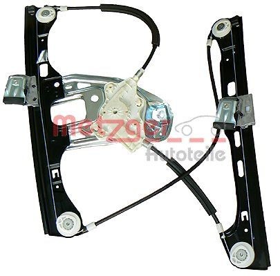 METZGER 2160203 Window regulator Right Front, Operating Mode: Electric, without electric motor