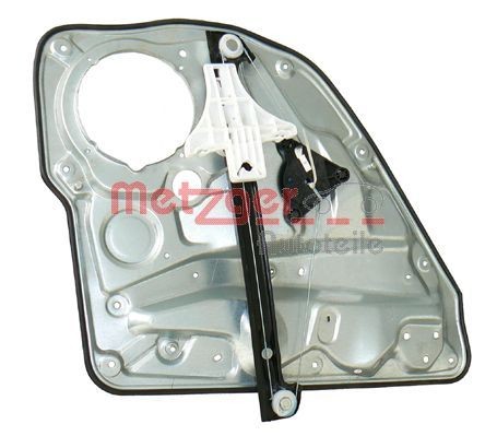 METZGER 2160234 Window regulator Right Rear, Operating Mode: Electric, with bolted-on plate, without electric motor