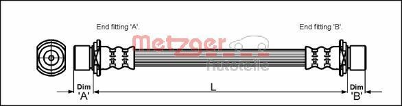 METZGER Bremsschlauch 4111409