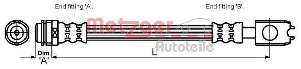METZGER Brake hoses 4116210