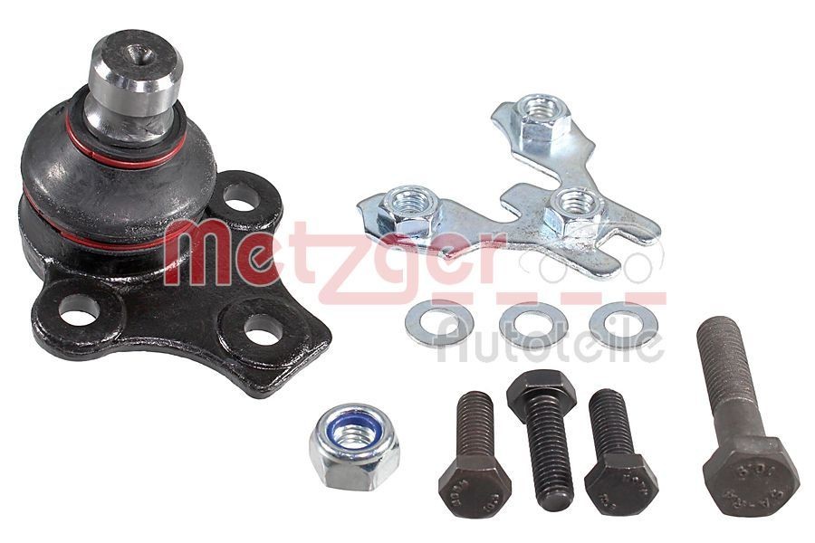 METZGER 57006818 Ball Joint Front Axle Right, Front Axle Left, Lower, with attachment material, KIT +, 19mm