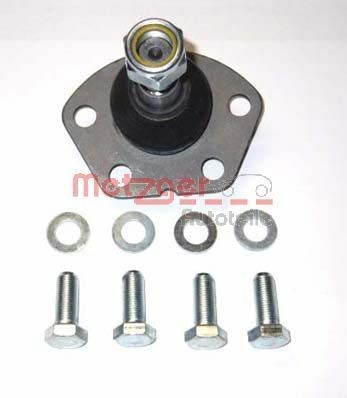 57016018 METZGER Suspension ball joint FIAT Front Axle Right, Front Axle Left, Lower, with attachment material, KIT +, 24mm