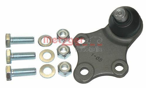 METZGER 57019618 Ball Joint Front Axle Right, Front Axle Left, with attachment material, KIT +, 16mm, for vehicles without power steering