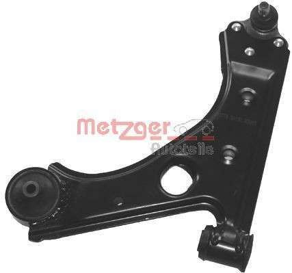 Wishbone METZGER with ball joint, with rubber mount, Front Axle Left, Lower, Control Arm - 58005301