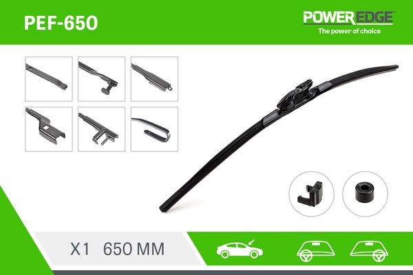 Wiper blade PowerEdge PEF-650 Mercedes Vito W639 115 CDI (639.701, 639.703, 639.705) 2013 150 hp Diesel