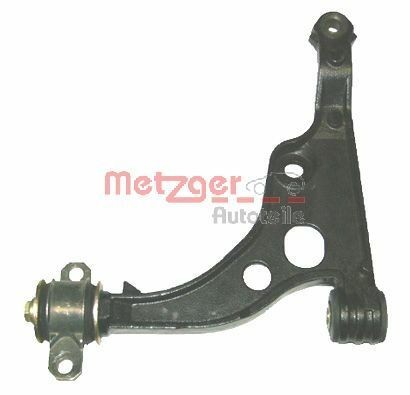 METZGER 58049101 Suspension arm with rubber mount, without ball joint, Front Axle Left, Control Arm, Cone Size: 20 mm