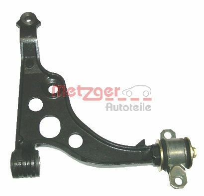 METZGER 58049202 Suspension arm without ball joint, with rubber mount, Front Axle Right, Lower, Control Arm, Cone Size: 22 mm