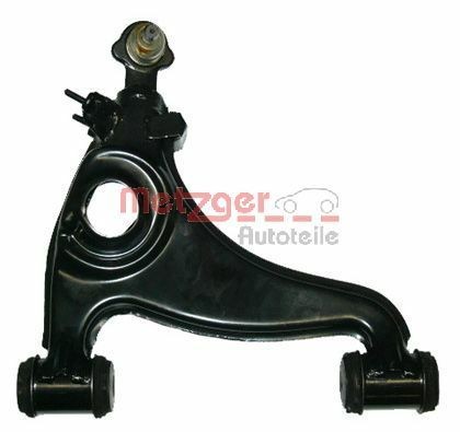 METZGER 58054802 Suspension arm with ball joint, with rubber mount, Front Axle Right, Lower, Control Arm, Suspension: for vehicles without sports suspension