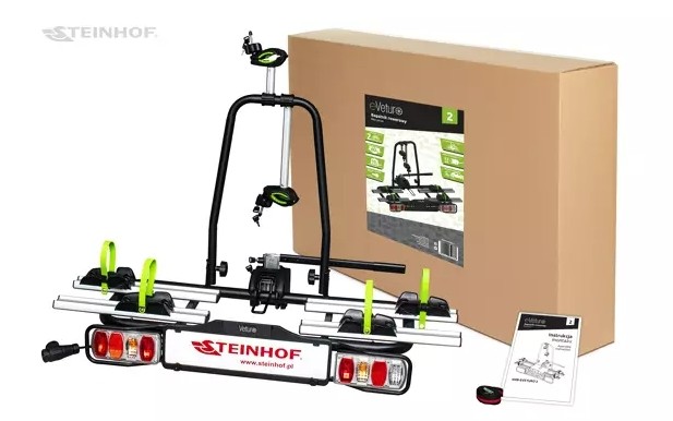 SMB-VeturoE Car boot bike rack SMB-Veturo E STEINHOF towbar mounted, Trailer Hitch, 19kg, 30kg