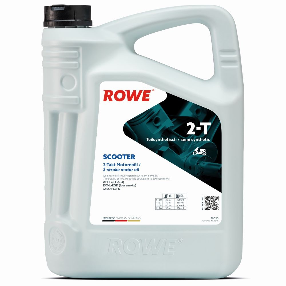 Buy Car oil ROWE diesel 20030-0050-99 HIGHTEC, 2-T SCOOTER 5l, Part Synthetic Oil