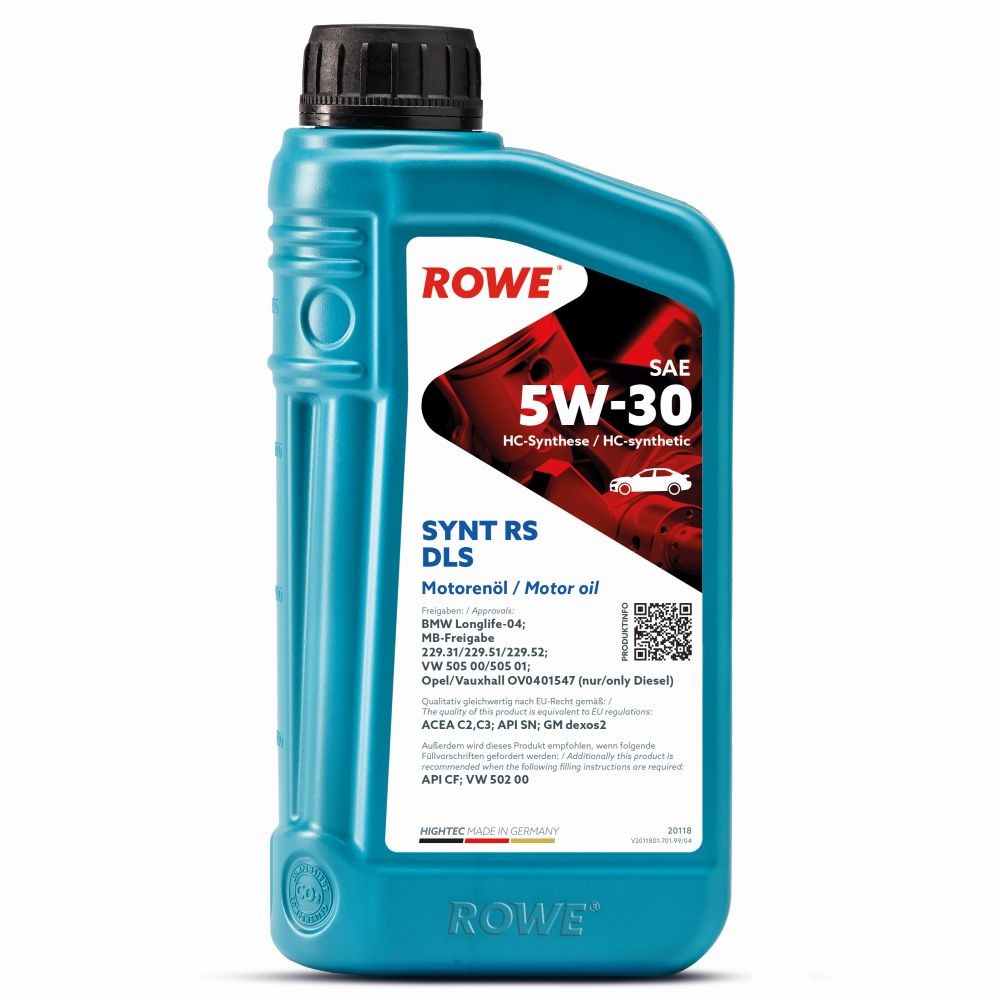 20118-0010-99 ROWE Oil AUDI 5W-30, 1l, HC synth. oil (hydro-cracked)
