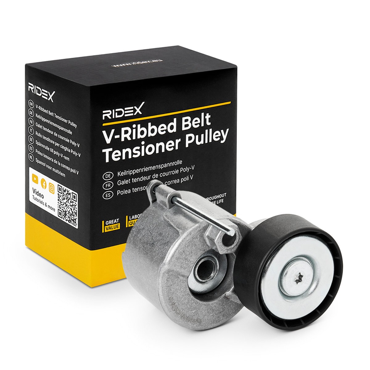 RIDEX Ø: 60mm, Width: 24mm Tensioner pulley, v-ribbed belt 310T0639 buy
