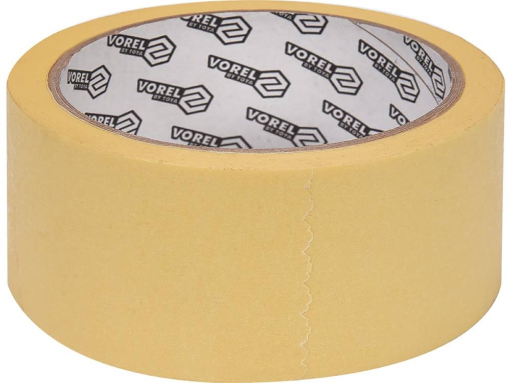 VOREL GRD 75272 Car body tape 30mm, yellow, Paper, 25m