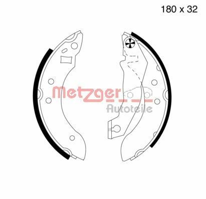 METZGER MG364 Brake Shoe Set 6 150 270