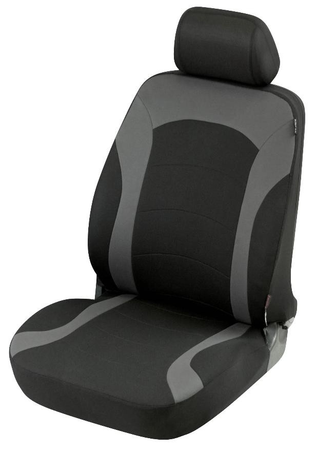 11784 WALSER Premium Inde ZIPP IT Premium Autositzbezug schwarz/grau,  Polyester, vorne