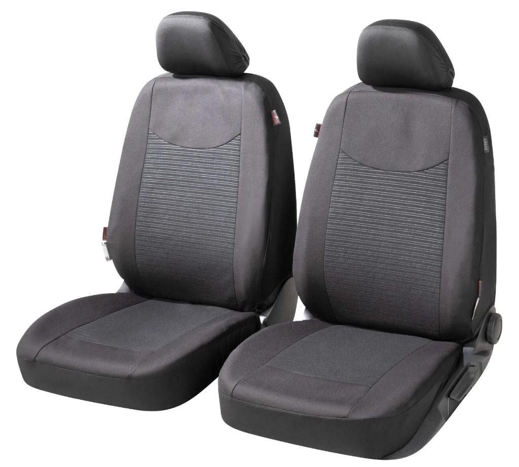 WALSER 11858 Auto seat covers MITSUBISHI PAJERO 3 (V7W, 56W) black, Polyester, Front