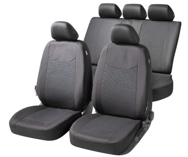 WALSER 11859 Auto seat covers BMW X6 (E71, E72) black, Polyester, Front and Rear