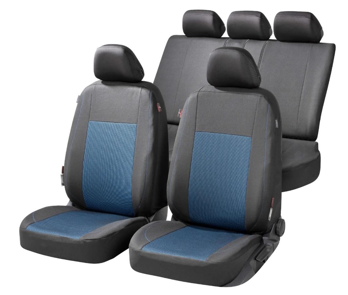 WALSER 11868 Auto seat covers IVECO DAILY 3 Kasten/Kombi Blue/black, Polyester, Front and Rear