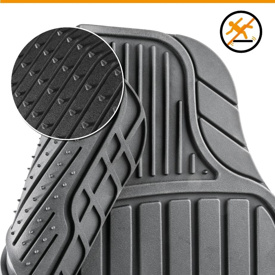 28063 WALSER Fußmatten Gummi, PVC, vorne und hinten, Menge: 4, schwarz,  Universelle passform, 710 (front), 420 (rear) x 445 (front), 445 (rear) mm  ▷ AUTODOC Preis und Erfahrung