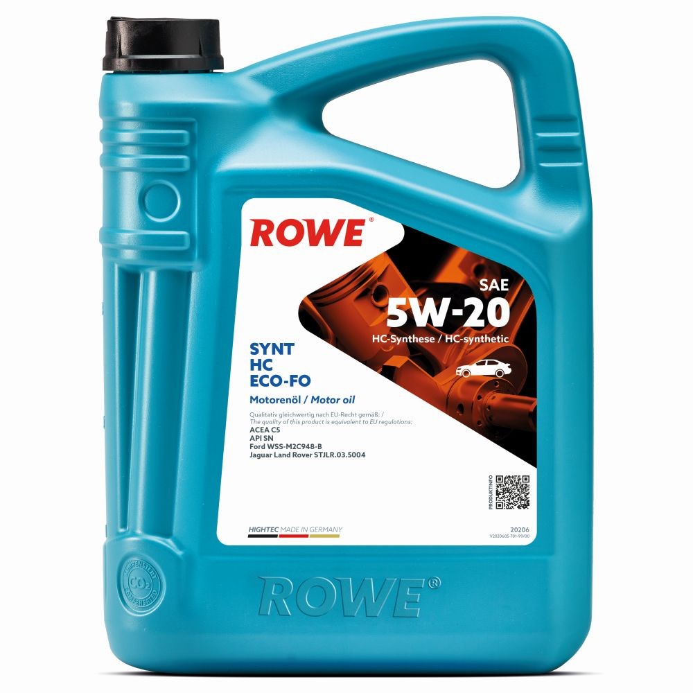 Kaufen Auto Öl ROWE 20206-0050-99 HIGHTEC, SYNT HC ECO-FO 5W-20, 5l, HC Synthese Öl (Hydro-Cracked)
