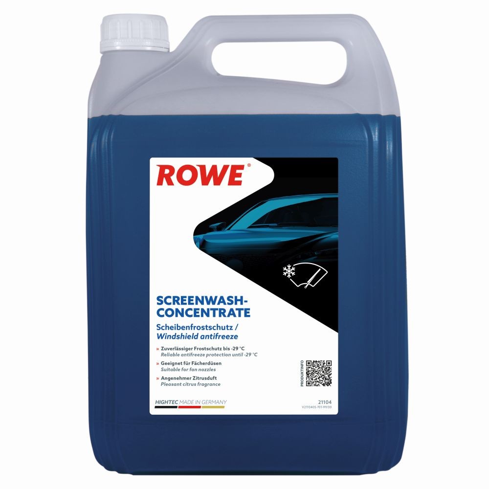 ROWE HIGHTEC, SCREENWASH, CONCENTRATE 21104005099 Windshield cleaner for car Canister, +, Capacity: 5l, blue