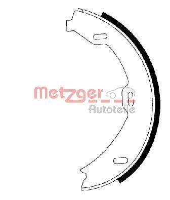 Mercedes SLK Parking brake shoes 1821716 METZGER MG 978 online buy