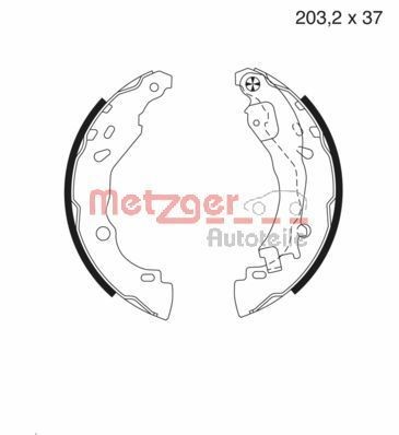 METZGER MG982 Brake Shoe Set 77 362 365