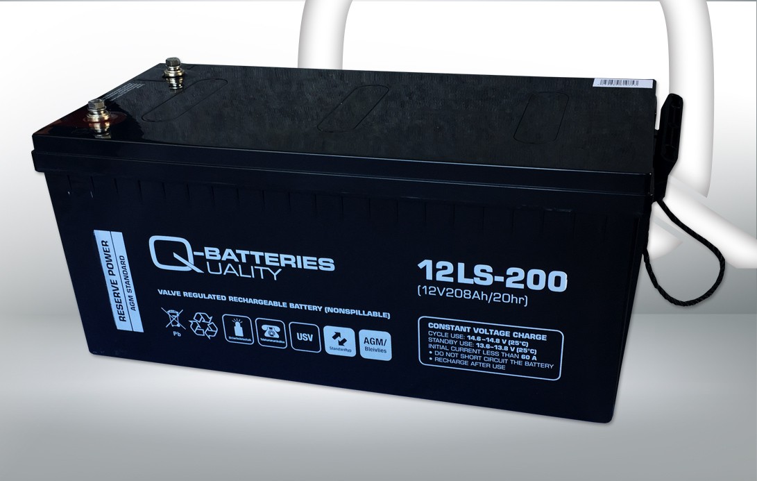 Q-BATTERIES LS, 12LS-200 12V 208Ah wartungsfrei, AGM-Batterie, mit Handgriffen Spannung: 12V Batterie 453001 kaufen